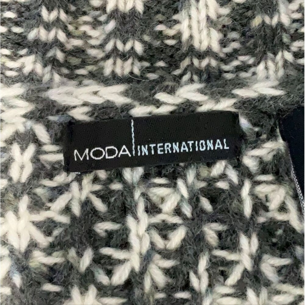 RARE Moda International Victoria's Secret Gray White Wool Sweater Dress Size S - Picture 5 of 7